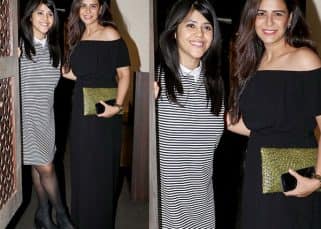 Ekta Kapoor and BFF Mona Singh twin in the monochrome look - view HQ pics! Ekta Kapoor and BFF Mona Singh twin in the monochrome look - view HQ pics!