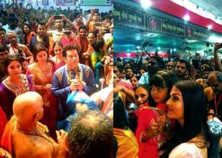 Aishwarya Rai Bachchan whisks away daughter Aaradhya for Ganpati Darshan in the city - view pics Aishwarya Rai Bachchan whisks away daughter Aaradhya for Ganpati Darshan in the city - view pics
