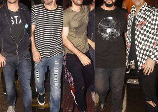Varun Dhawan, Ranbir Kapoor, Arjun Kapoor party hard with Karan Johar on a Saturday night Varun Dhawan, Ranbir Kapoor, Arjun Kapoor party hard with Karan Johar on a Saturday night