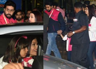 Aishwarya Rai and Abhishek Bachchan get Aaradhya to cheer for the Pro Kabaddi team in pink - view pics Aishwarya Rai and Abhishek Bachchan get Aaradhya to cheer for the Pro Kabaddi team in pink - view pics