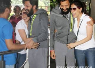 Genelia D'souza's happiness on seeing husband Riteish Deshmukh at the airport might just make you sign up for a matrimonial website - view HQ pics Genelia D'souza's happiness on seeing husband Riteish Deshmukh at the airport might just make you sign up for a matrimonial website - view HQ pics