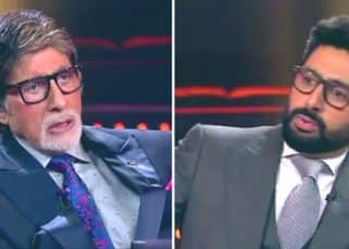 Abhishek Bachchan dethrones Amitabh Bachchan from KBC 9 host seat and vows to take all his money - watch video Abhishek Bachchan dethrones Amitabh Bachchan from KBC 9 host seat and vows to take all his money - watch video