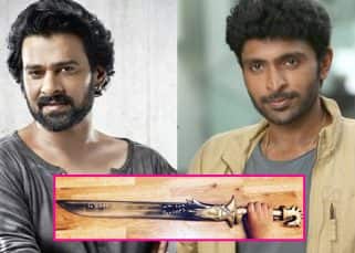 Prabhas gives away his Baahubali sword to Vikram Prabhu's son, but wait...it's just a replica! Prabhas gives away his Baahubali sword to Vikram Prabhu's son, but wait...it's just a replica!