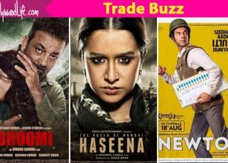 Sanjay Dutt's Bhoomi is expected to take the lead on the opening day over Shraddha Kapoor's Haseena Parkar and Rajkummar Rao's Newton, as per Trade Sanjay Dutt's Bhoomi is expected to take the lead on the opening day over Shraddha Kapoor's Haseena Parkar and Rajkummar Rao's Newton, as per Trade