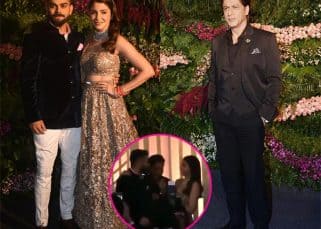 Anushka Sharma-Virat Kohli's Mumbai reception: Shah Rukh Khan recites the Jab Tak Hai Jaan poem and does a bhangra dance - watch videos Anushka Sharma-Virat Kohli's Mumbai reception: Shah Rukh Khan recites the Jab Tak Hai Jaan poem and does a bhangra dance - watch videos