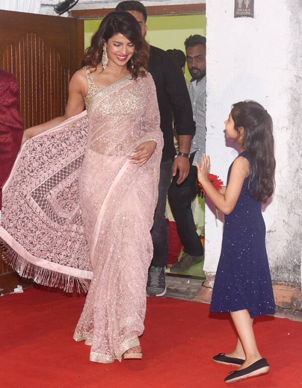 priyanka chopra in saree after marriage