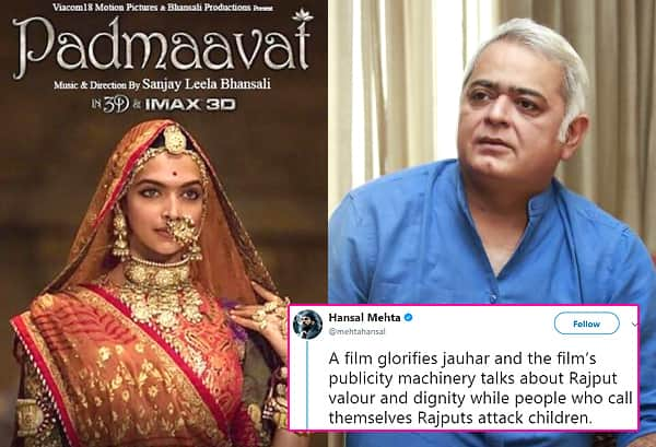 Did Hansal Mehta Slam Deepika Padukone S Padmaavat For Glorifying