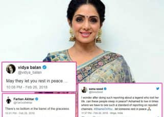 Vidya Balan, Farhan Akhtar, Amitabh Bachchan condemn the sensational reportage on Sridevi's demise Vidya Balan, Farhan Akhtar, Amitabh Bachchan condemn the sensational reportage on Sridevi's demise