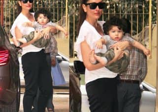 Kareena Kapoor Khan steps out with munchkin Taimur who seems to be rather restless - view pics! Kareena Kapoor Khan steps out with munchkin Taimur who seems to be rather restless - view pics!