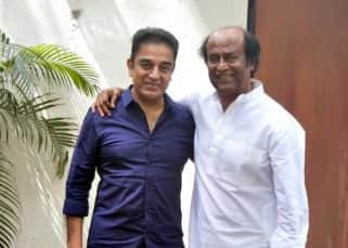 Nadigar Sangam Protest for Cauvery Water Issue: Rajinikanth and Kamal Haasan greet each other with a hug - Watch video Nadigar Sangam Protest for Cauvery Water Issue: Rajinikanth and Kamal Haasan greet each other with a hug - Watch video