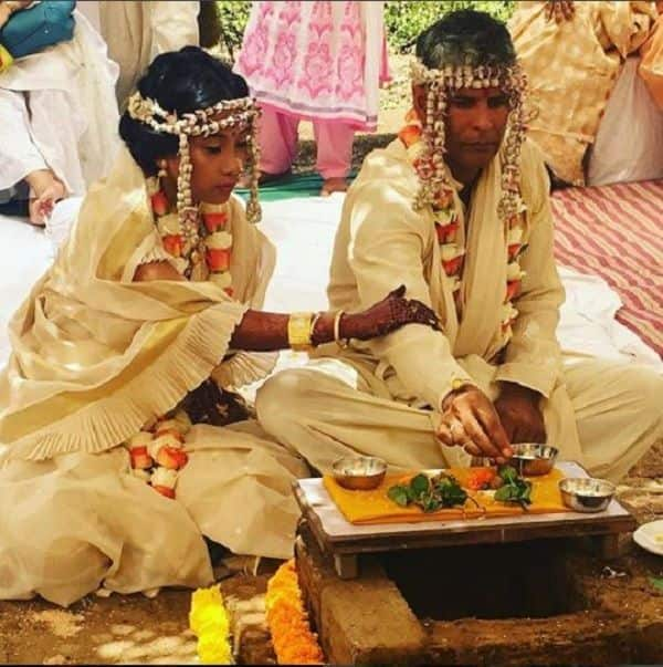 Image result for Milind Soman Marries Ankita Konwar