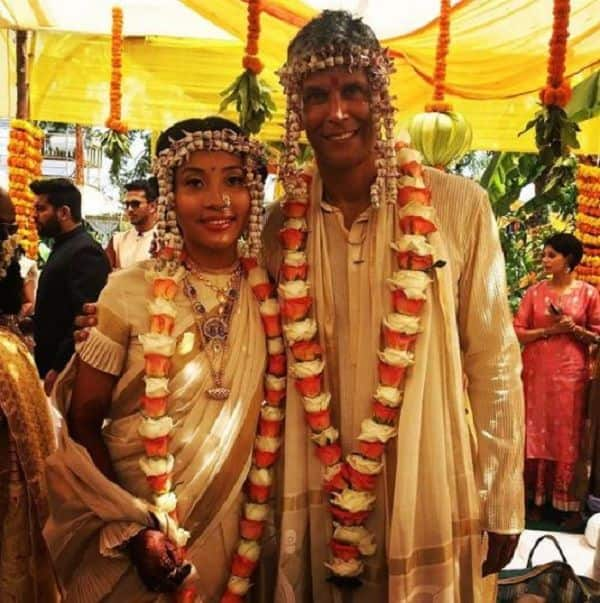 Image result for Milind Soman Marries Ankita Konwar