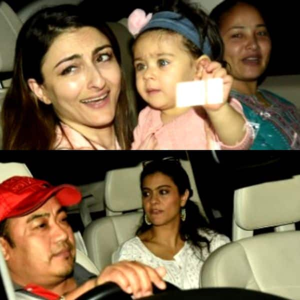 Hq Pics Karan Johar S Twins Soha Ali Khan Kajol And Others Arrive