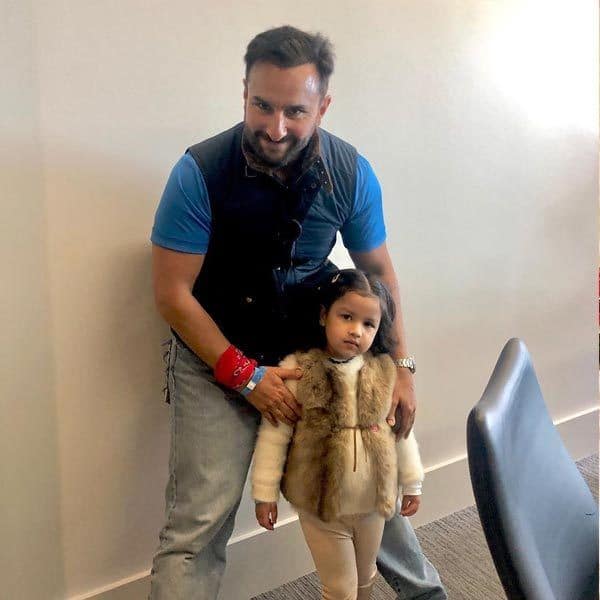 Saif Ali Khan and Ziva Singh Dhoni come together for the perfect click after the INDvsPAK match