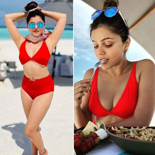 Rubina Dilaik S Sizzling Red Bikini Look Will Set Your Hearts On Fire