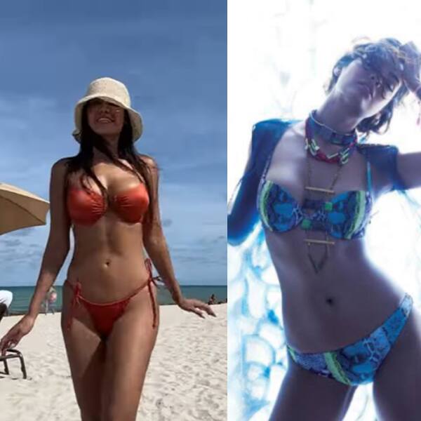 Aashram 3 Esha Gupta Miami sahiline giderken seksi vücudunu bikiniyle sergiliyor; Cızırtılı fotoğraflarıyla 5 kez interneti ateşe verdi
