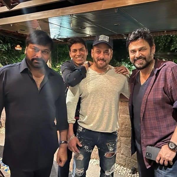 Salman Khan, Chiranjeevi ve Venkatesh Daggubati ile JC Pavan Reddy'nin evinde parti yapıyor
