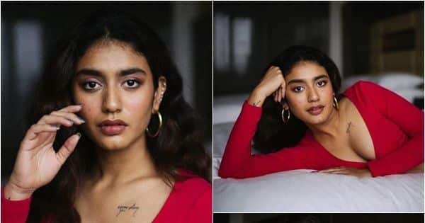 Wink Girl Priya Prakash Varrier Shares Steamy Bedroom Pictures Wearing A Red Hot Top With
