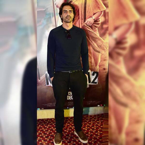 Arjun Rampal was again spotted wearing an all black attire for Kahaani 2 promotions