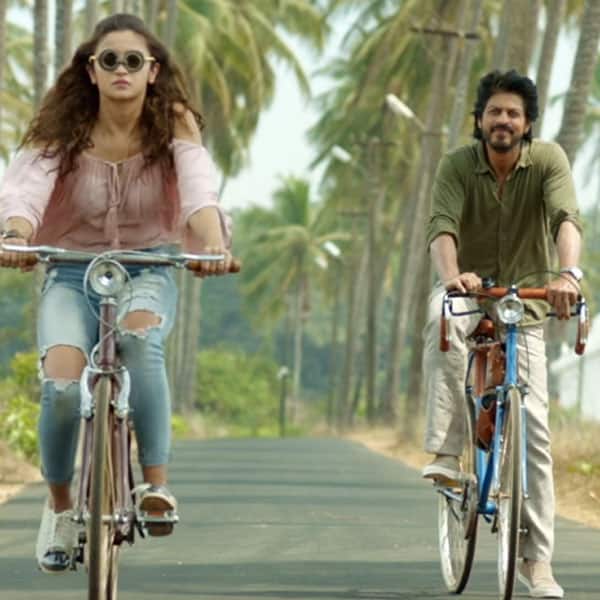 Shah Rukh Khan looks at Alia Bhatt in the cutest way as they cycle together.