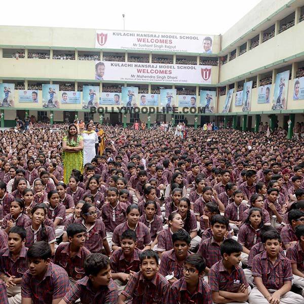 A picture of students during M S Dhoni- The Untold Story event A picture of students during M S Dhoni- The Untold Story event