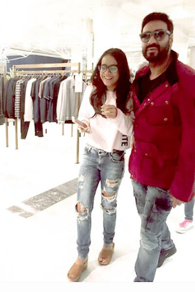Ajay Devgn snapped with daughter Nysa in London