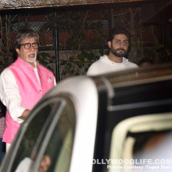 Amitabh Bachchan and Abhishek Bachchan played the perfect hosts