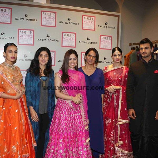 Anita Dongre with Yami Gautam and models during Vogue Wedding Show 2016