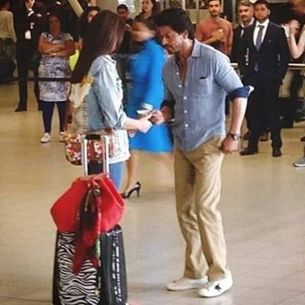Anushka  Sharma and Shah Rukh Khan spotted shooting for an airport sequence of The Ring