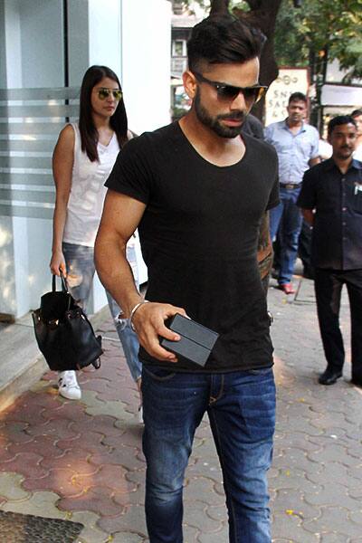 Anushka Sharma with her alleged boyfriend Virat Kohli in Mumbai
