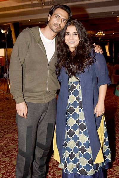 Arjun Rampal was again seen dressed in his casuals for the promotion of Kahaani 2
