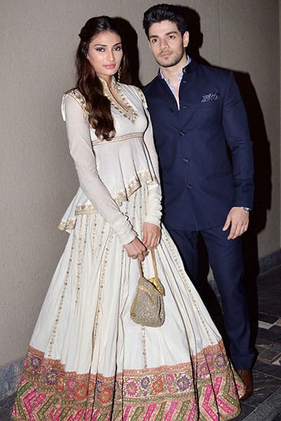 Athiya Shetty And Sooraj Pancholi At Masaba Guptas Wedding Reception Athiya Shetty And Sooraj Pancholi At Masaba Gupta S Wedding Reception