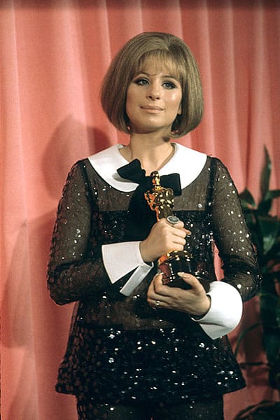 Barbra Streisand In Black Pant Suit During Oscars 1969 15 Timeless Outfits From Oscars Red 