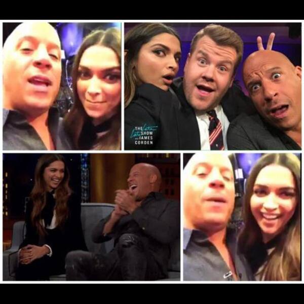 Deepika Padukone had some gala time with host James Corden on The Late Late Show