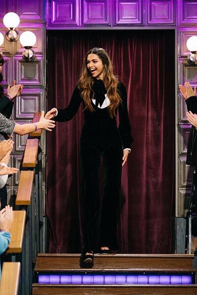 Deepika Padukone was accompanied by her co-star Vin Diesel on The Late Late Show