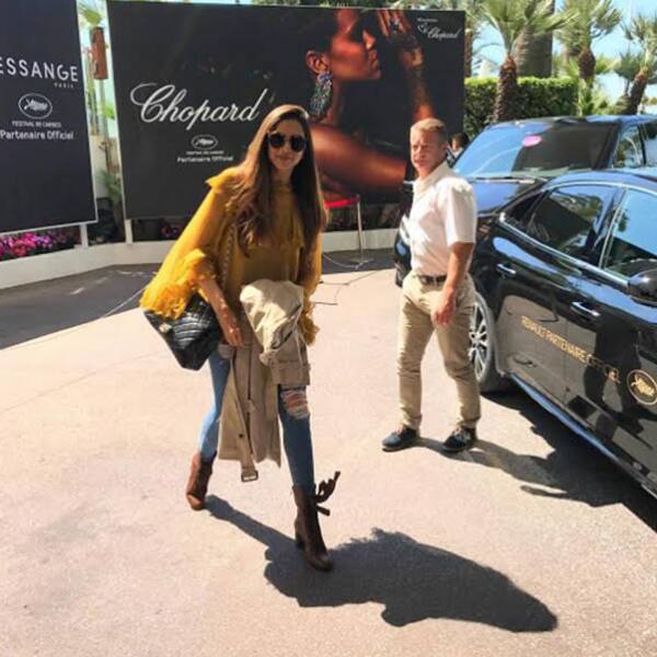 Deepika Padukone was then spotted in a lovely mustard top at Cannes