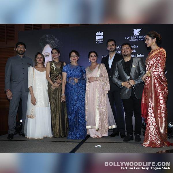 Deepika Padukone with Hema Malini's family