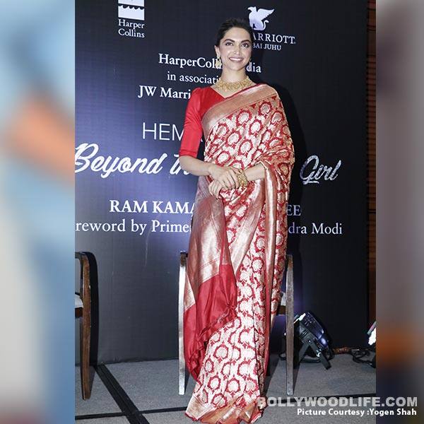 Deepika Padukone's bright red saree is a must have for any Kanjeevaram lover