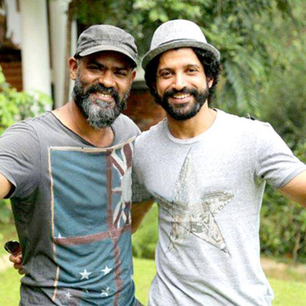 Farhan Akhtar and Shujaat Saudgar in Shillong during Rock On 2 shoot