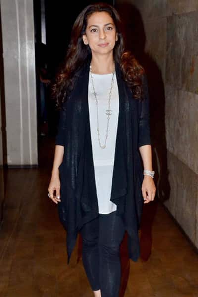 Juhi Chawla was a pleasant sight to see, she made an appearance in a casual chic avatar.