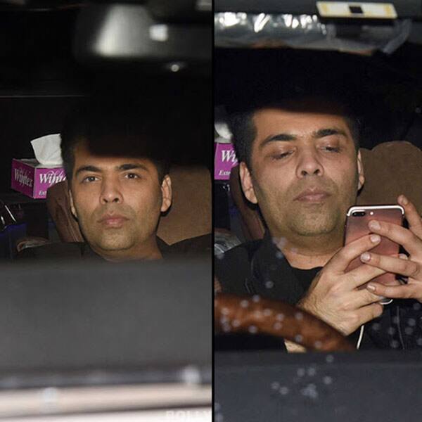 Karan Johar also arrived at Alia Bhatt's housewarming party