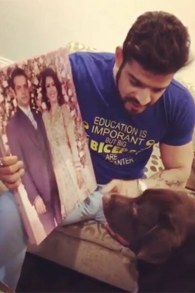 Karan Patel and Ankita Bharagava’s dog time