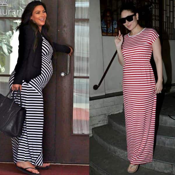 Kareena Kapoor and Kim Kardashian’s STRIPED maxi dress