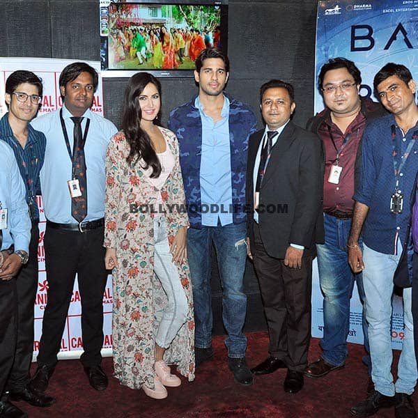 Katrina Kaif and Sidharth Malhotra with promotional team in Ahmadabad