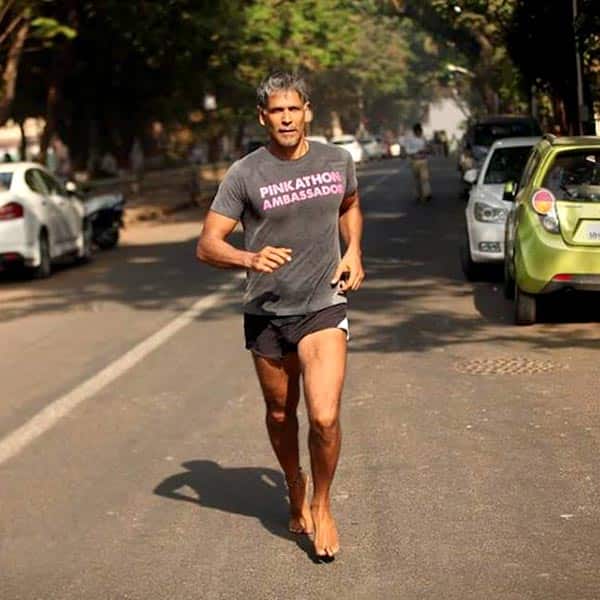 milind soman running slippers