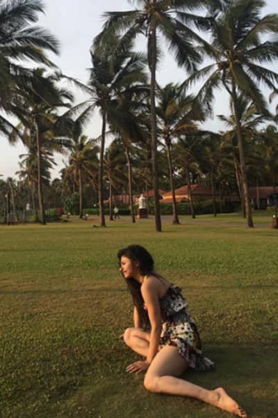 Mouni Roy poses in Goa for a picture