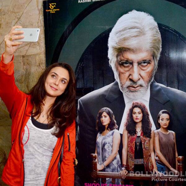 Preity Zinta clicks a selfie with the banner of the film and posts it on Insta calling it the most relevant film of the year.