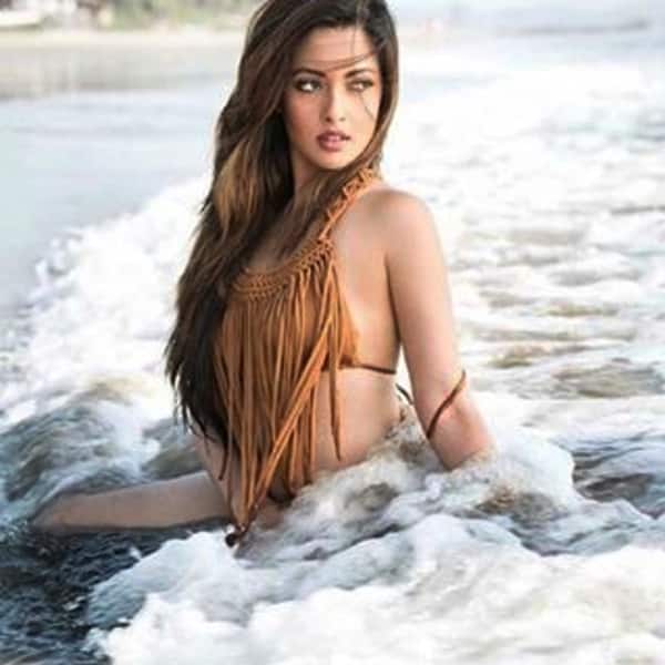 Riya Sen rocks the fringe bikini in this picture