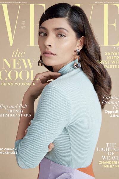 Saiyami Kher pulls of the pastel shades on the cover of Verve