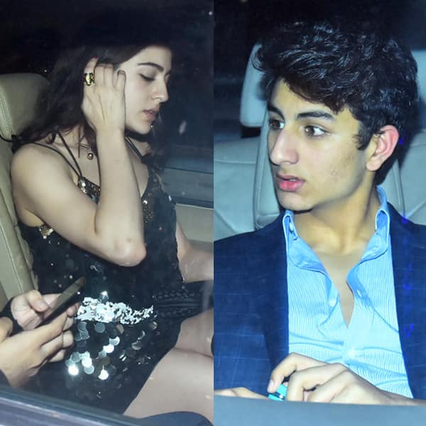 Sara Ali Khan and Ibrahim look stunning as they arrive for Kareena